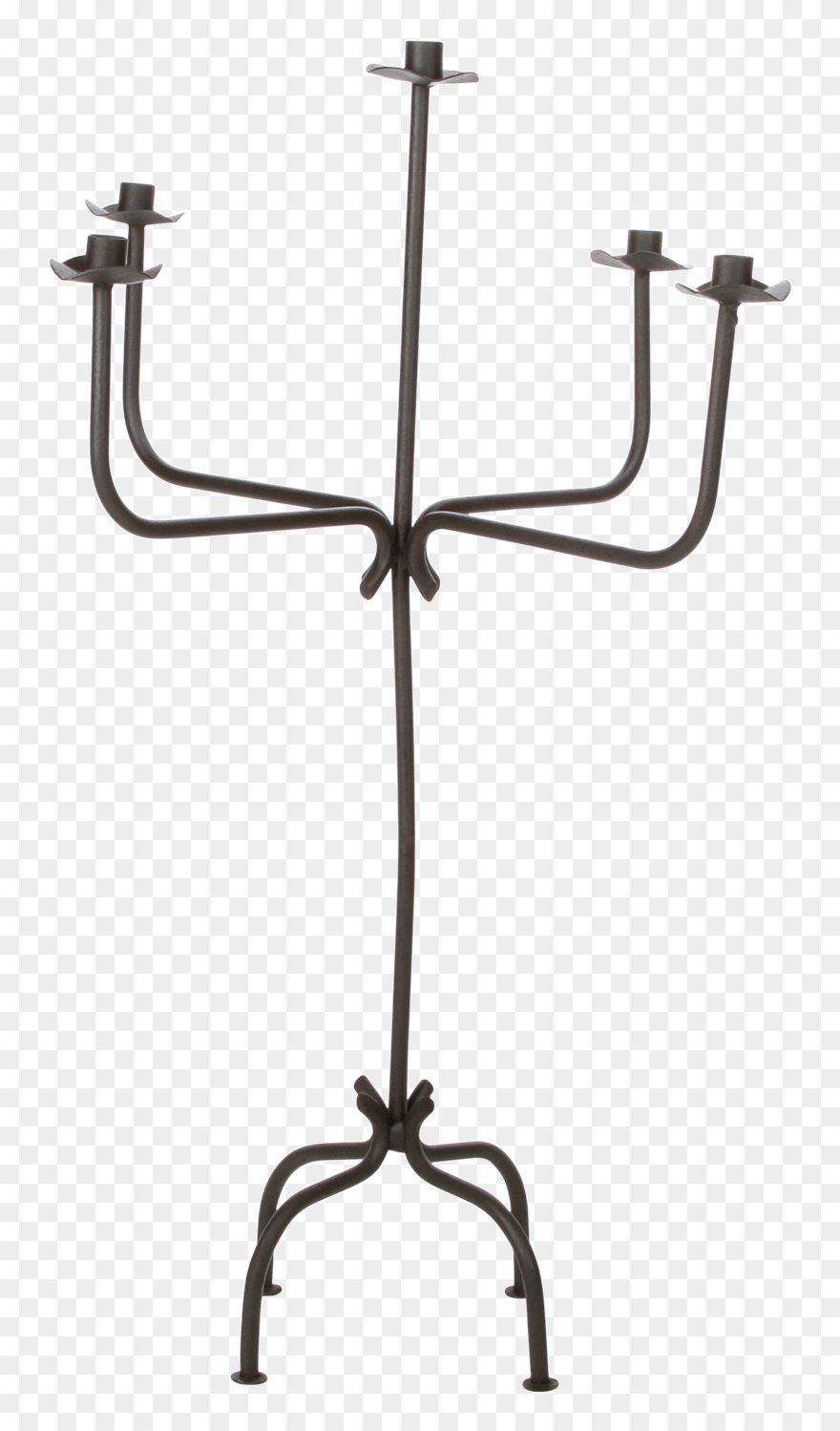 Black Iron Candelabra - End Table Clipart