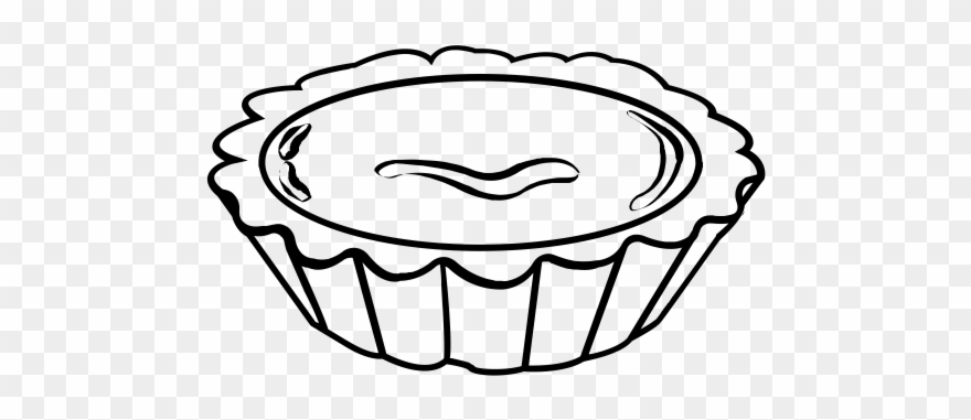 Egg Tart Rubber Stamp - Egg Tarts Black And White Clipart