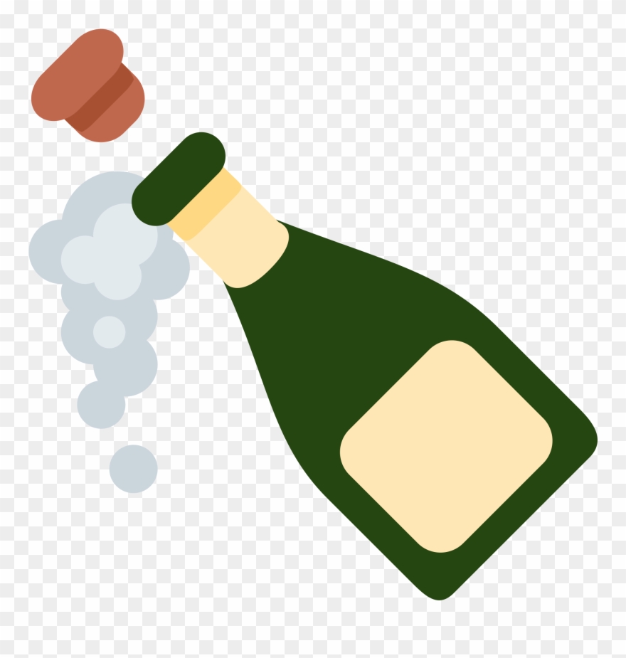 Champagne - Emoji Champagne Clipart
