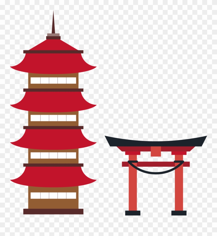 Japan Shinto Shrine Template Icon - Japanese Template Png Clipart