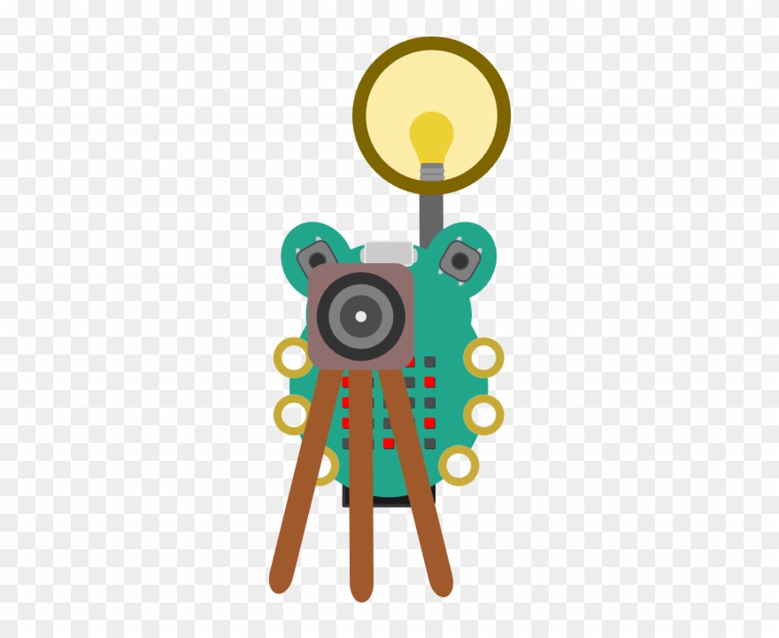 Codebug Photographer With Raspberry Pi - Illustration Clipart