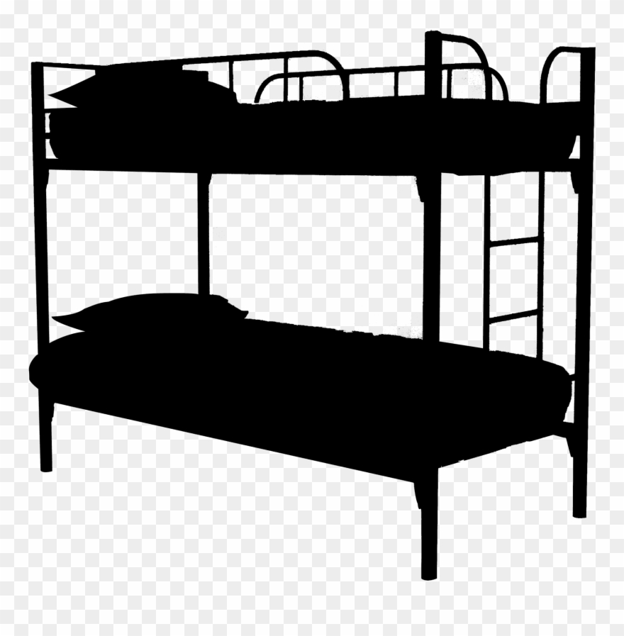 Bunk Bed Silhouette - Bunk Bed Clipart