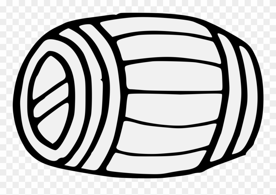 Barrel - Line Art Clipart