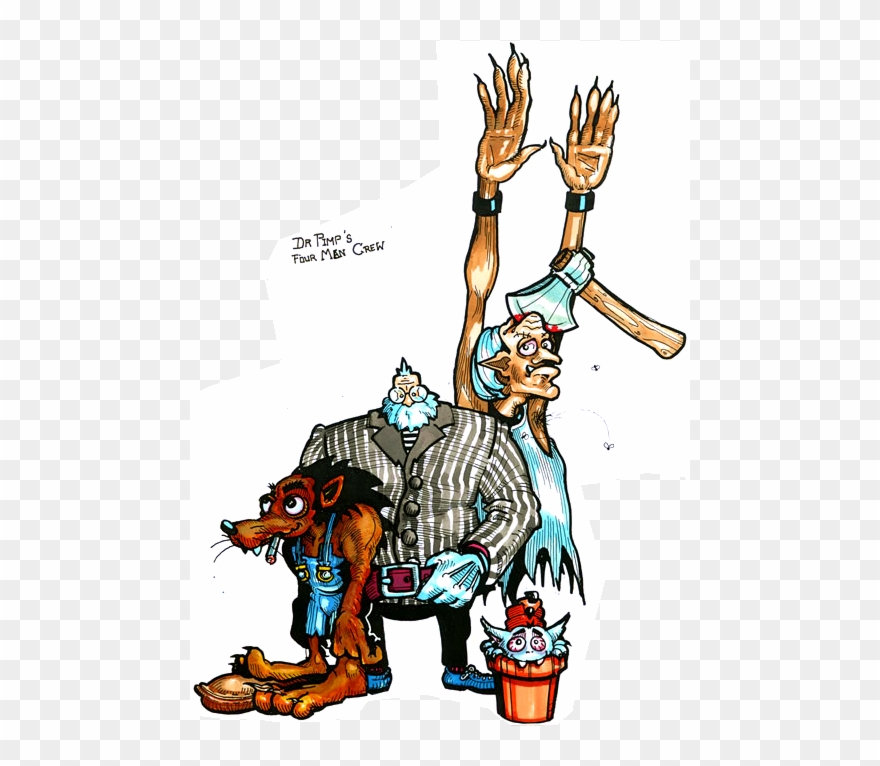 Dr Pimp S Four Man Author Team - Cartoon Clipart
