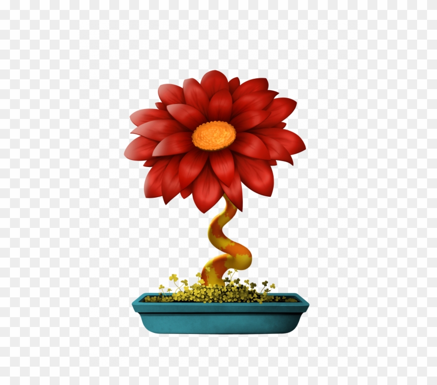Flower - Common Zinnia Clipart
