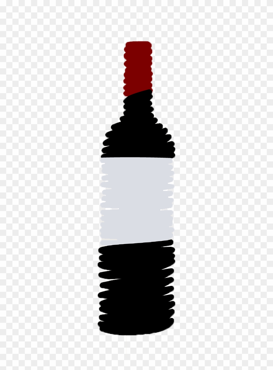 Red Wine - Glass Bottle Clipart