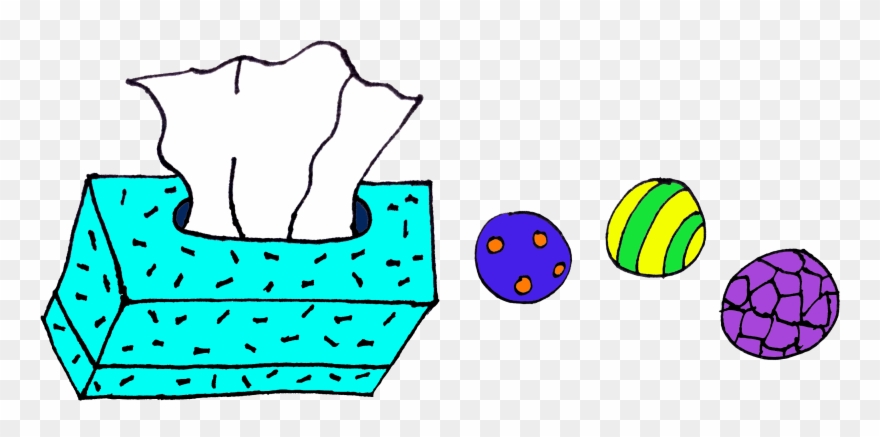 Tissue And Stress Balls In Color Clipart