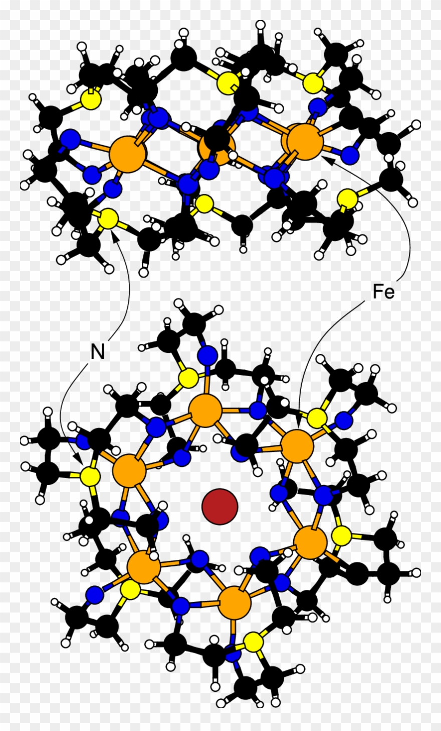 The Li-centered " Ferric Wheel " Molecule Clipart