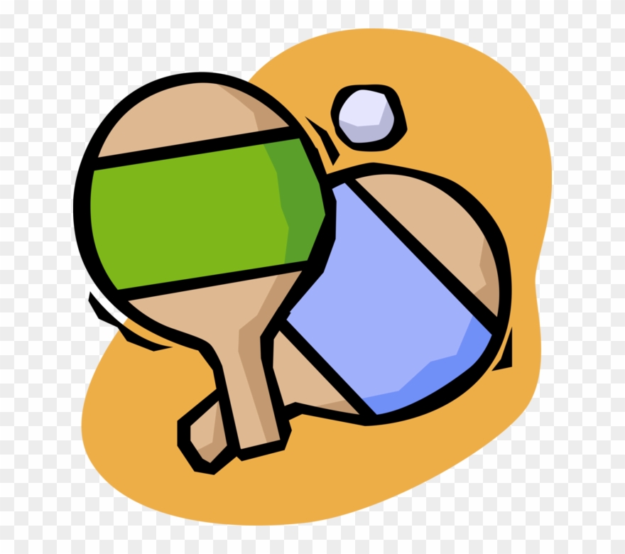 Vector Illustration Of Game Of Table Tennis Ping Pong Clipart