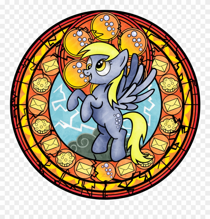 Akili-amethyst, Derpy Hooves, Dive To The Heart, Female, - Stained Glass Fluttershy And Discord Clipart