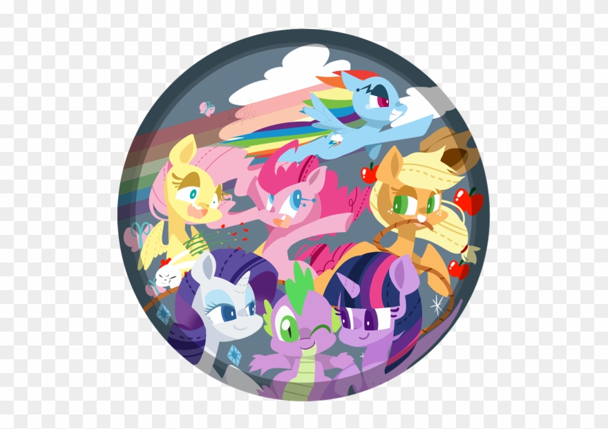 Snow Angel, Fluttershy, Mane Seven, Mane Six, Pinkie Clipart