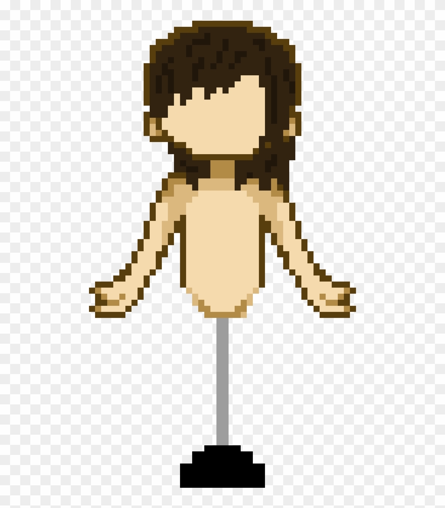 Maniken With Wig - Grid Aphmau Pixel Art Clipart