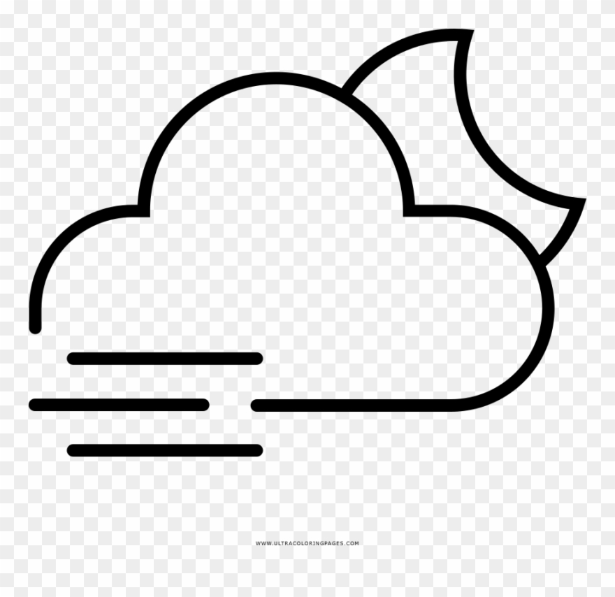 Night Fog Coloring Page Clipart