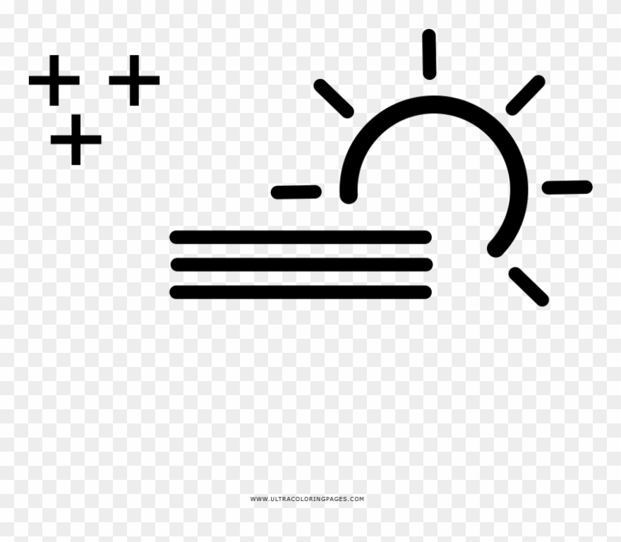 Day Frost And Fog Coloring Page - Sun Clock Png Clipart