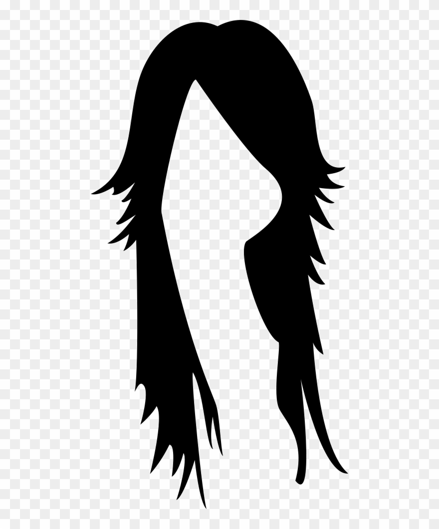 Long Dark Female Juvenile Wig Comments - Sizer Clipart - Png Download