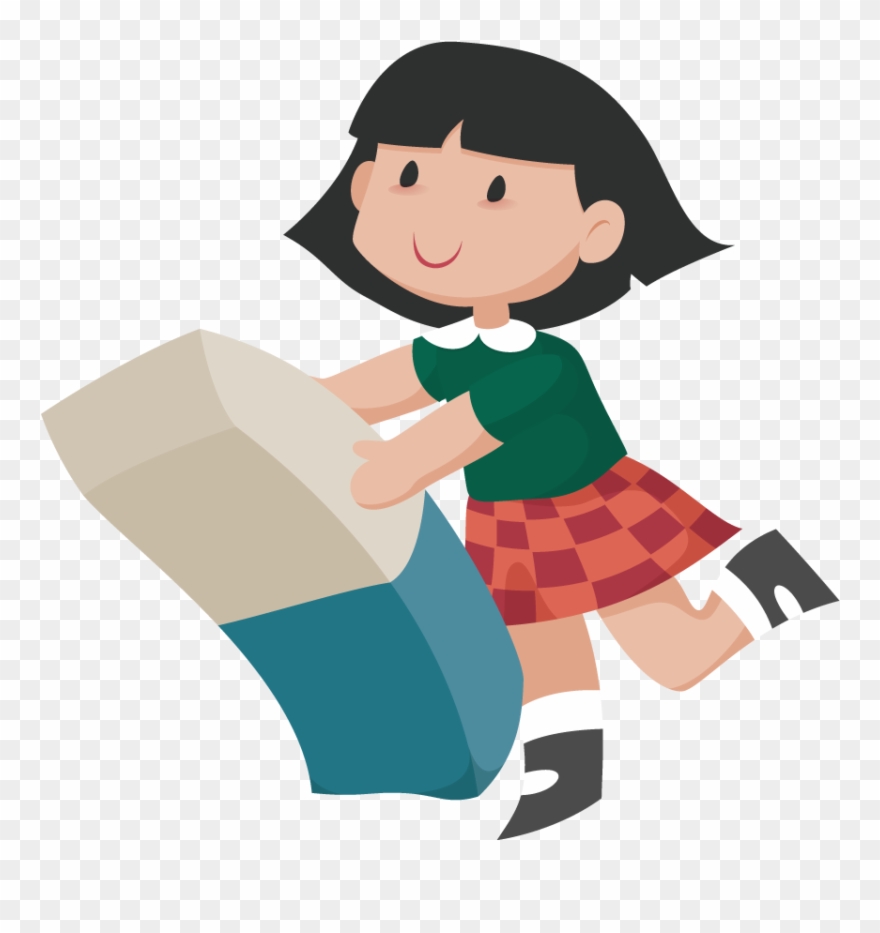 School Clipart Eraser - Boy With Eraser Clipart - Png Download