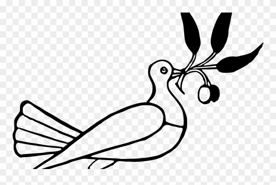 Clipart Dove With Olive Branch - Walter Crane Line And Form - Png Download