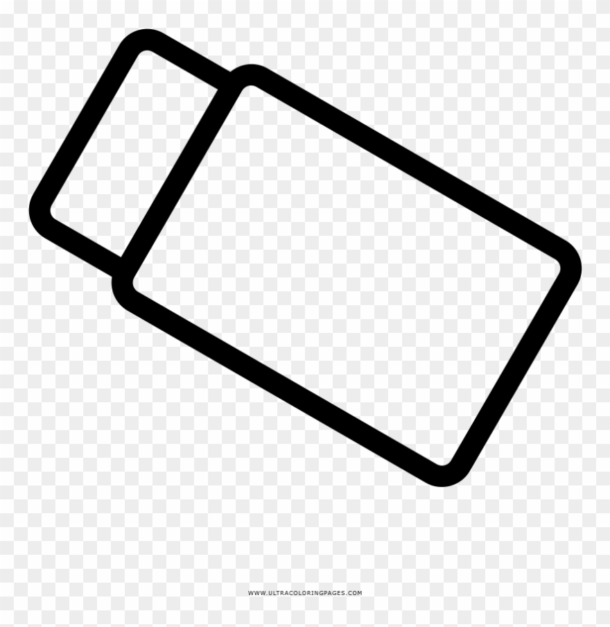 Eraser Coloring Page - Borradores Para Colorear Clipart