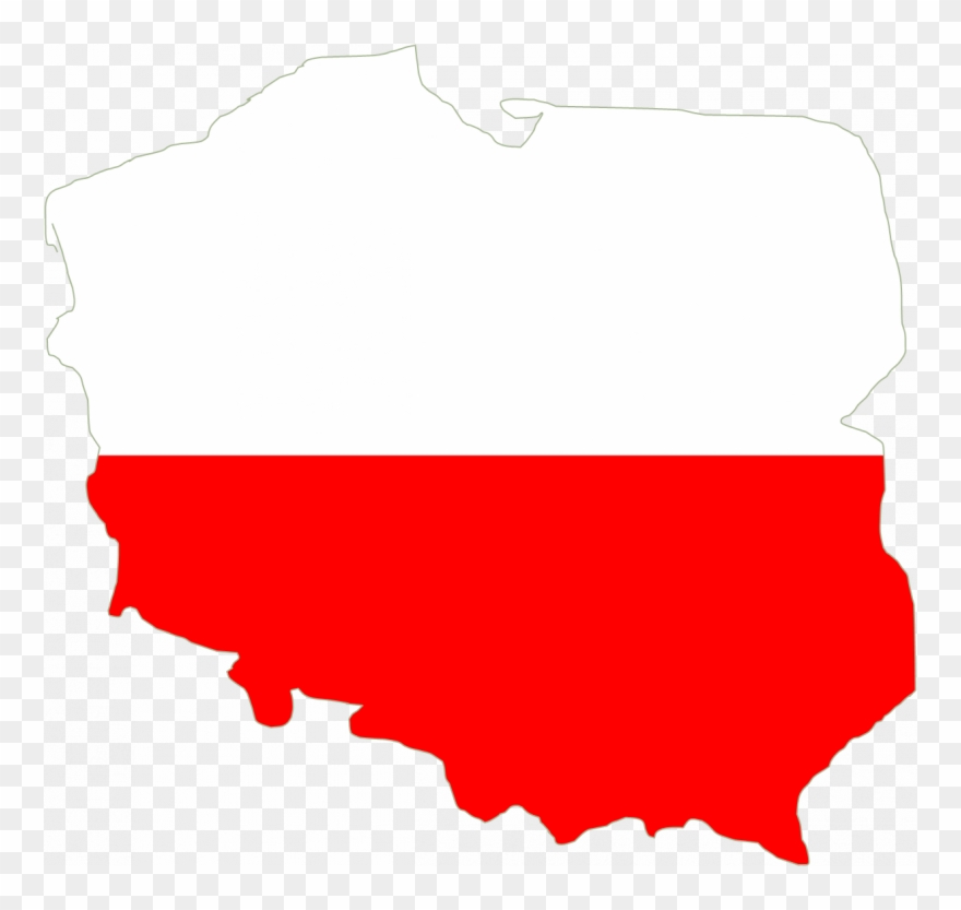 Polski Impreza - Poland Map Red White Clipart