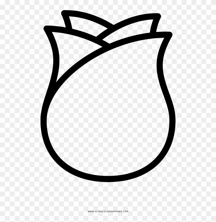 Rose Bud Coloring Page - Capullo De Flor Para Colorear Clipart