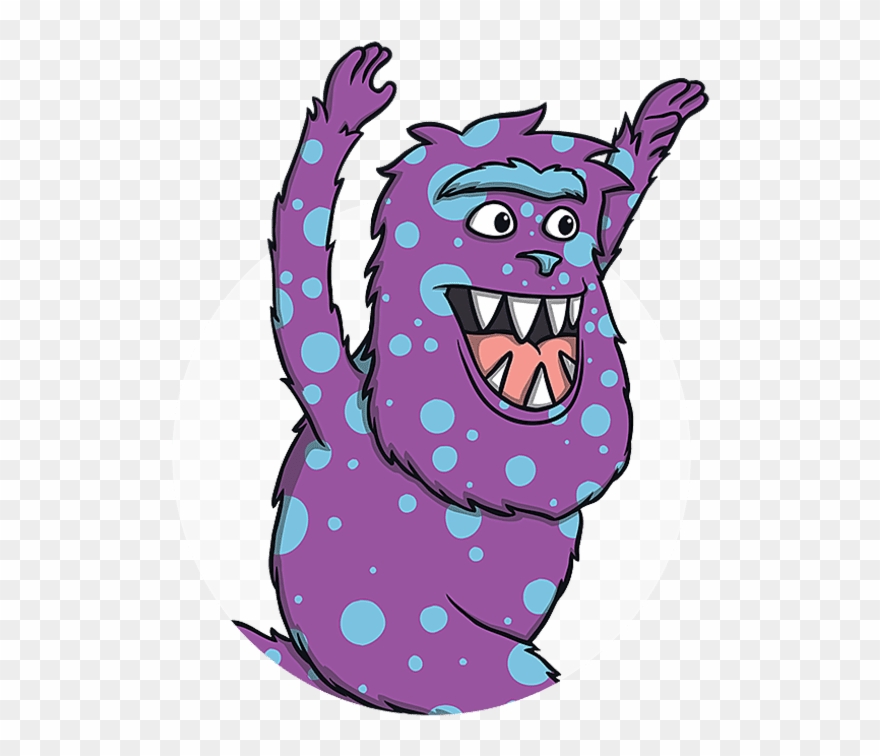 Cursive - Zig Zag Monster Clipart