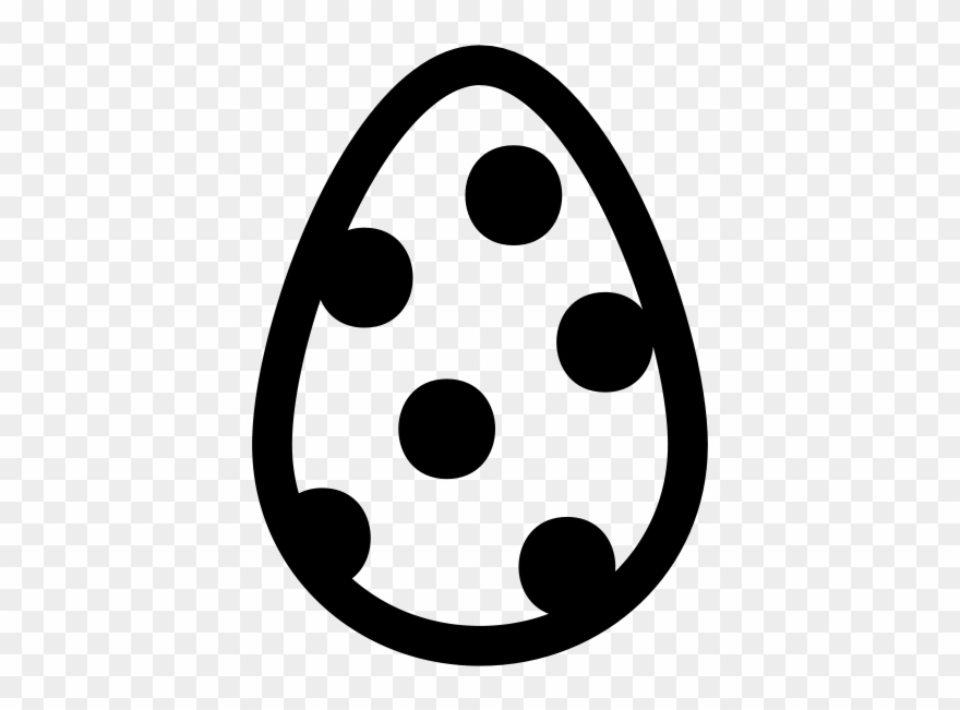 Easter Egg Rubber Stamp - Circle Clipart