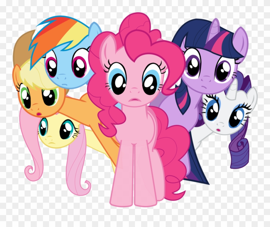 Rarity Twilight Sparkle Rainbow Dash Pinkie Pie Fluttershy - Your Friends My Little Pony Clipart