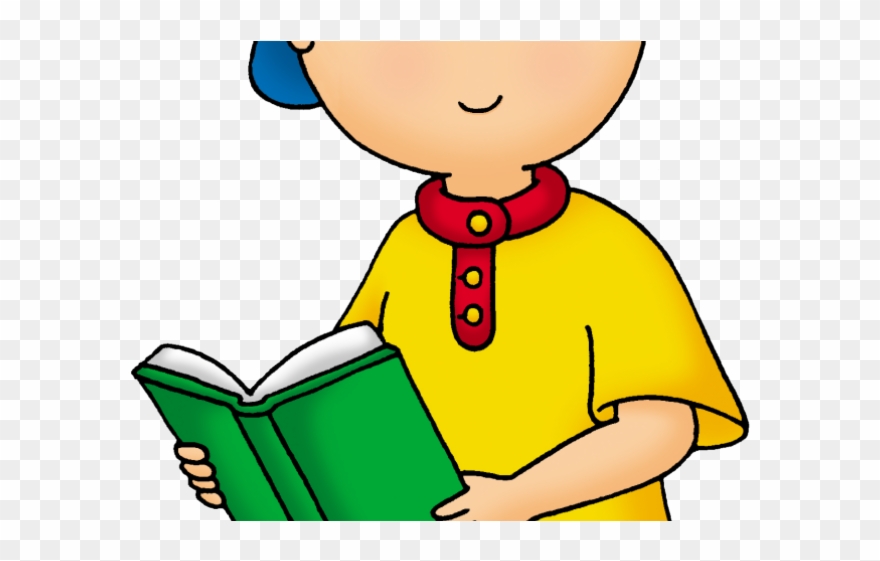 Tv Shows Clipart Back Tv - Caillou Holding A Book - Png Download