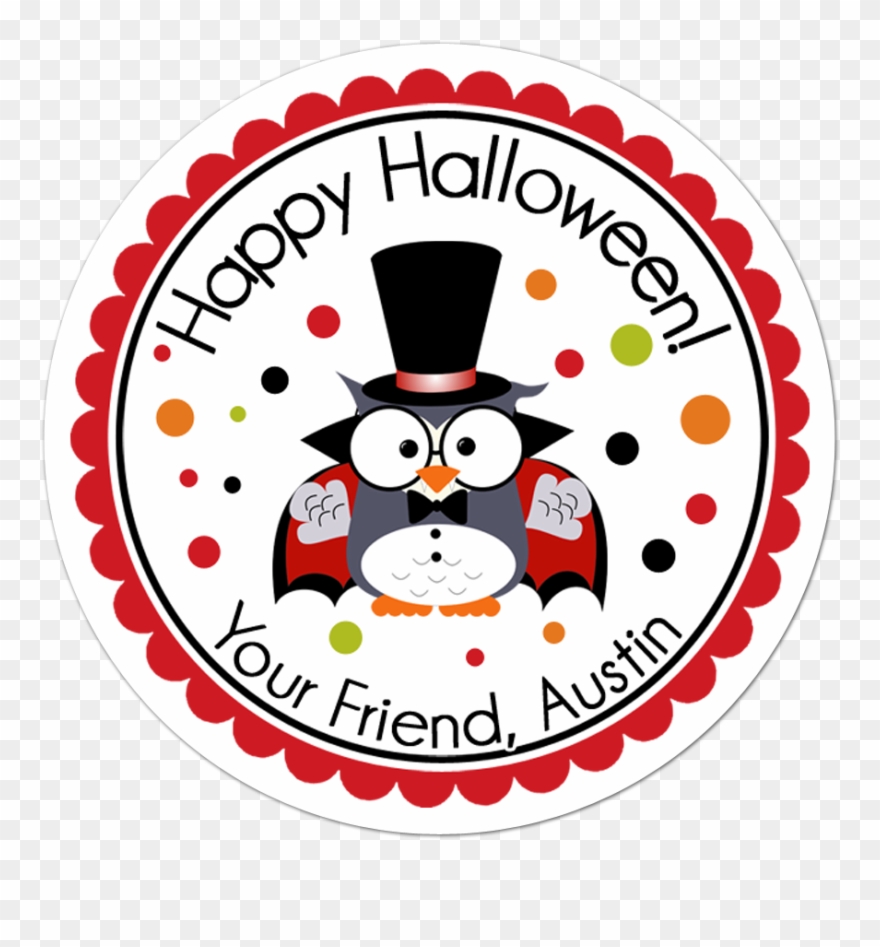 Dracula Owl Personalized Sticker - Vector Graphics Clipart