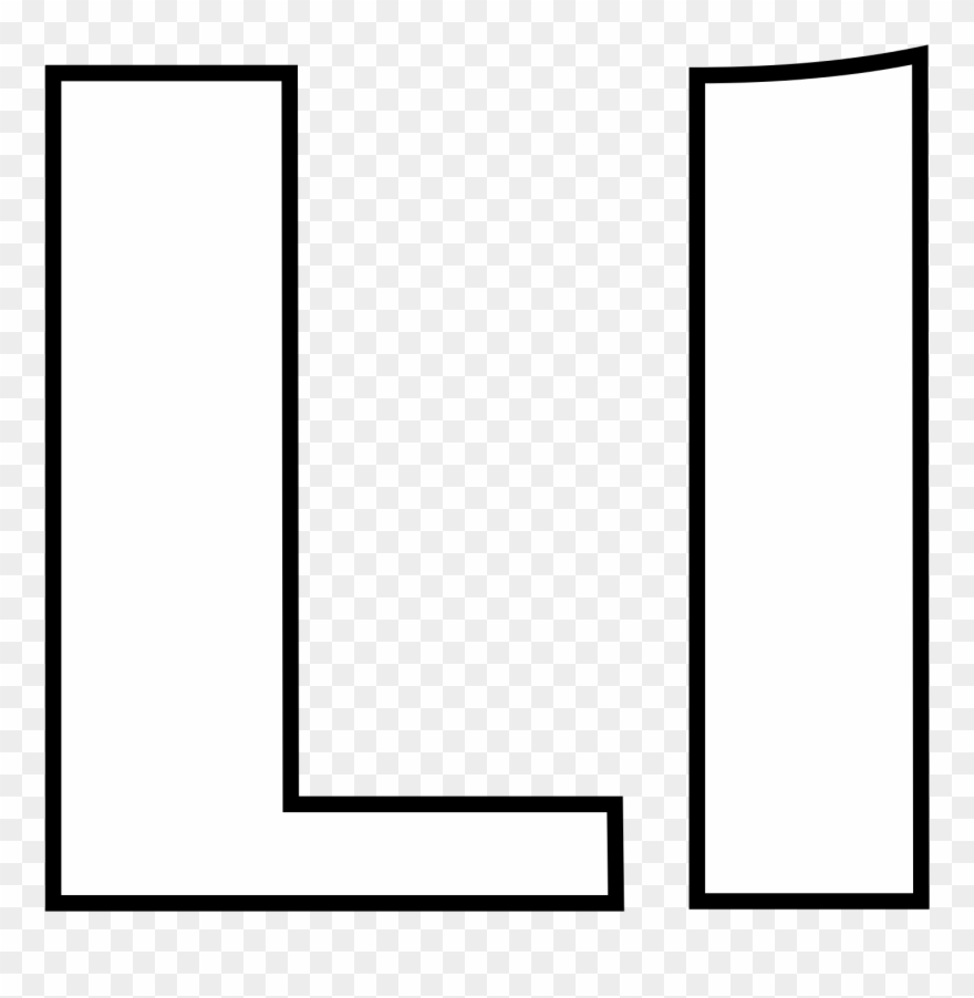 Reading & Writing - Letter L For Colouring Clipart