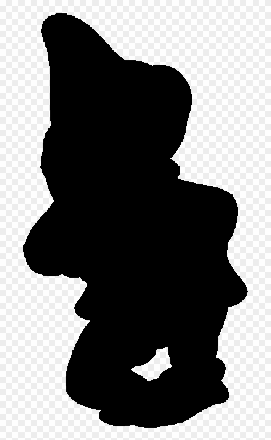 Silhouette Of Bashful - Silhouette Clipart