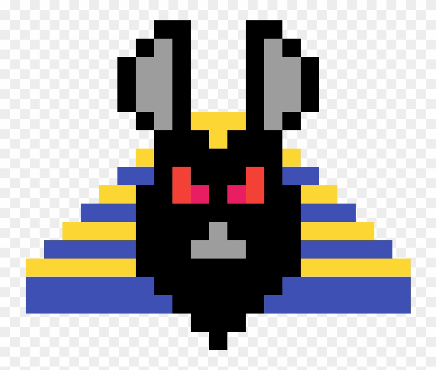 Anubis - Pixel Art De Assassin's Creed En Minecraft Clipart
