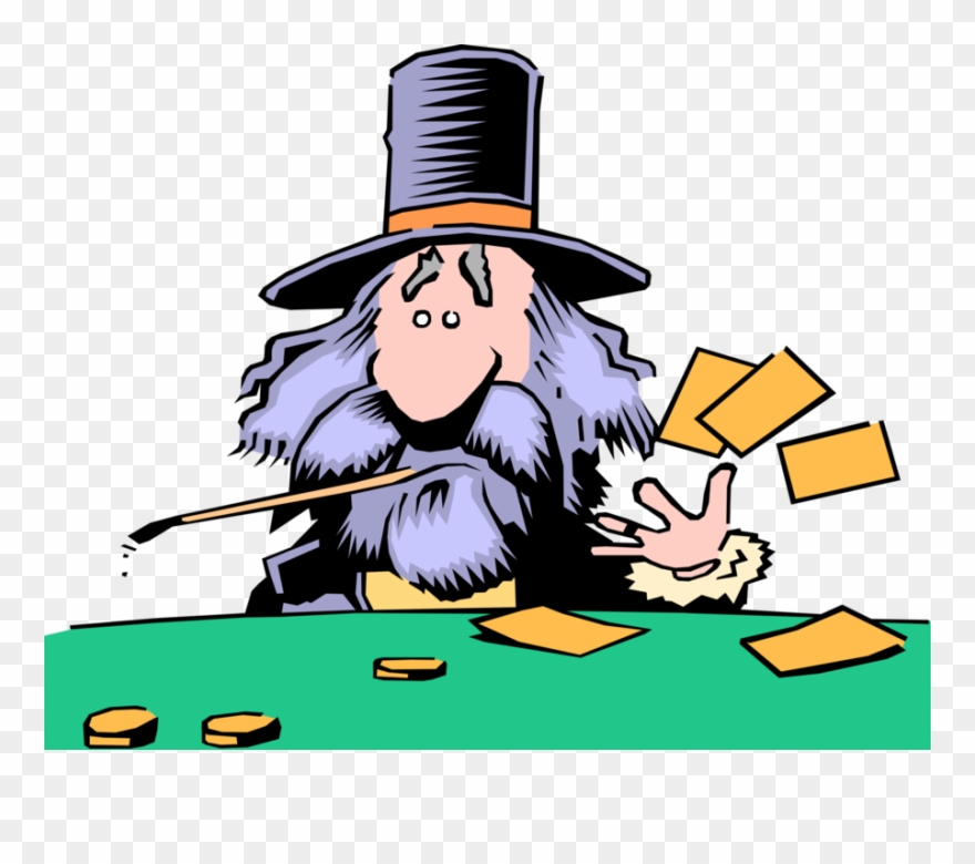 Vector Illustration Of Old West Prospector Gambles Clipart