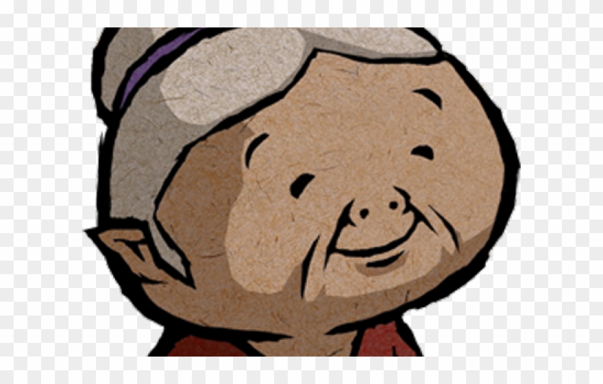 Brown Clipart Grandmother - Cartoon - Png Download