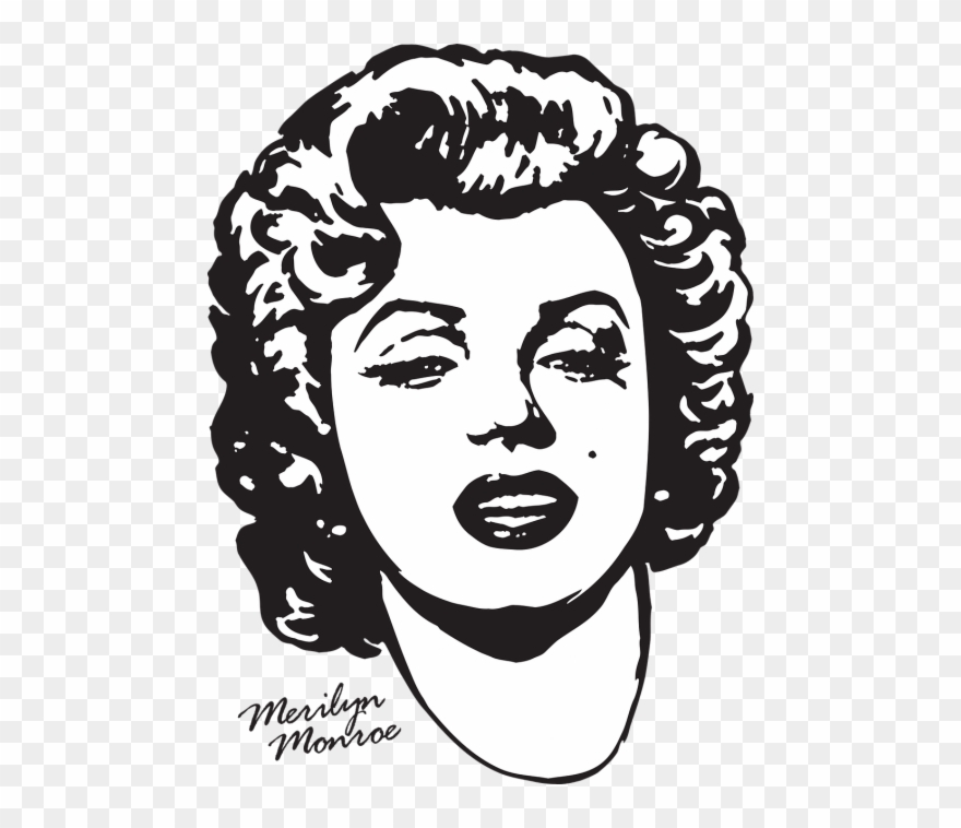 Merilyn Monroe,printing On T-shirt,actress,marilyn - Marilyn Monroe Vector Png Clipart