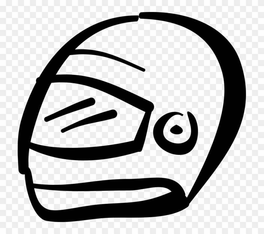 Vector Illustration Of Motorcycle Helmet Protective Clipart