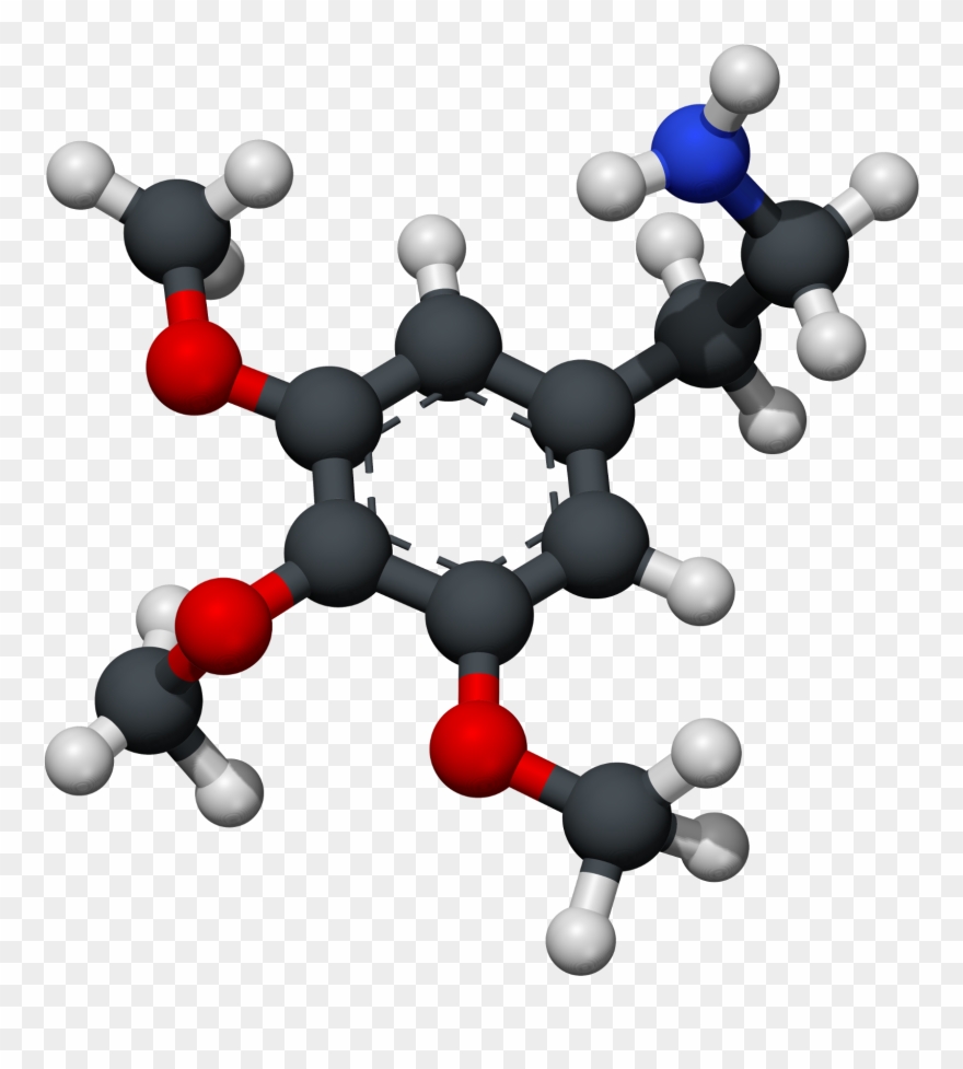 Mescaline 3d Xray Ballstick - Mescaline 3d Clipart