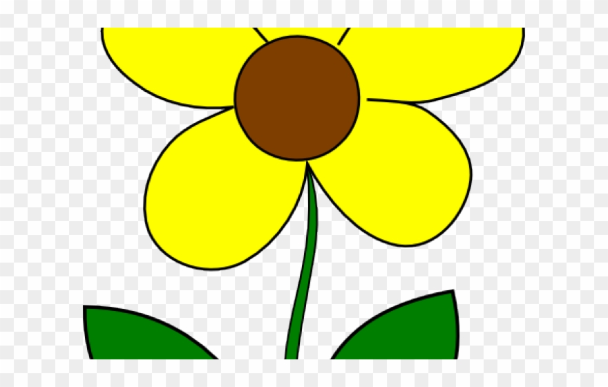 Yellow Flower Clipart - Clipart 5 Petal Flower - Png Download