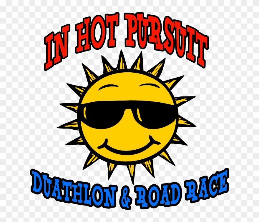 3rd Annual In Hot Pursuit Duathlon And Road Race - Hot Sun With Sunglasses Clipart