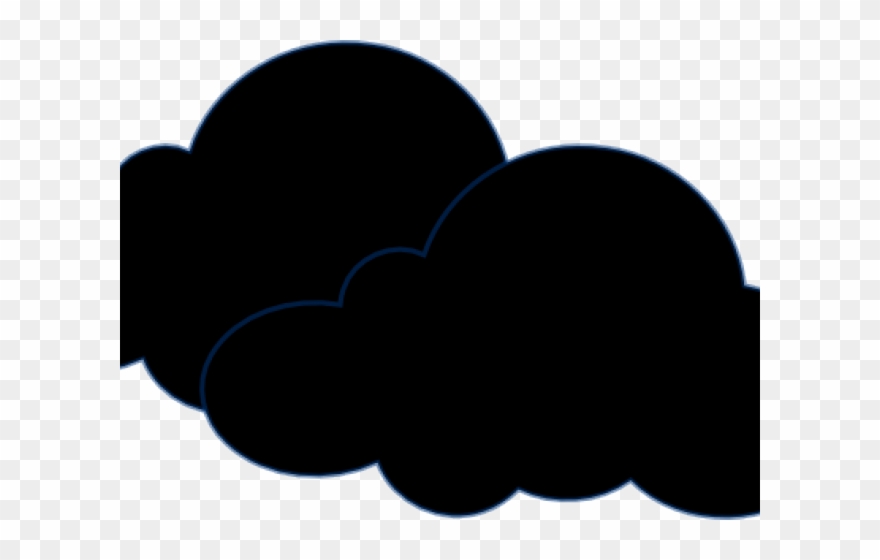 Dark Clipart Stormy Cloud - Heart - Png Download