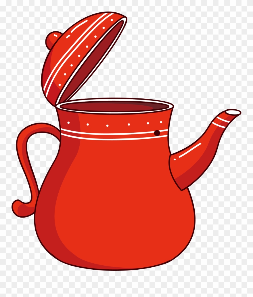 Tea Kettle Euclidean Vector - Cartoon Kettle Png Clipart