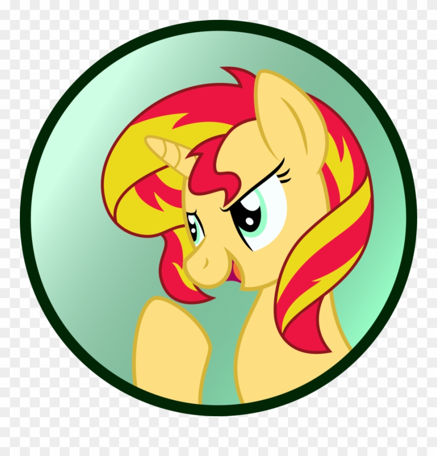 Sunset Shimmer Button By - Cartoon Clipart
