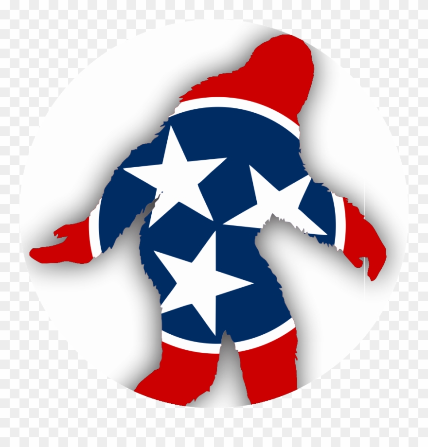 Bigfoot Tennessee Popsocket - Tennessee State Flag Clipart