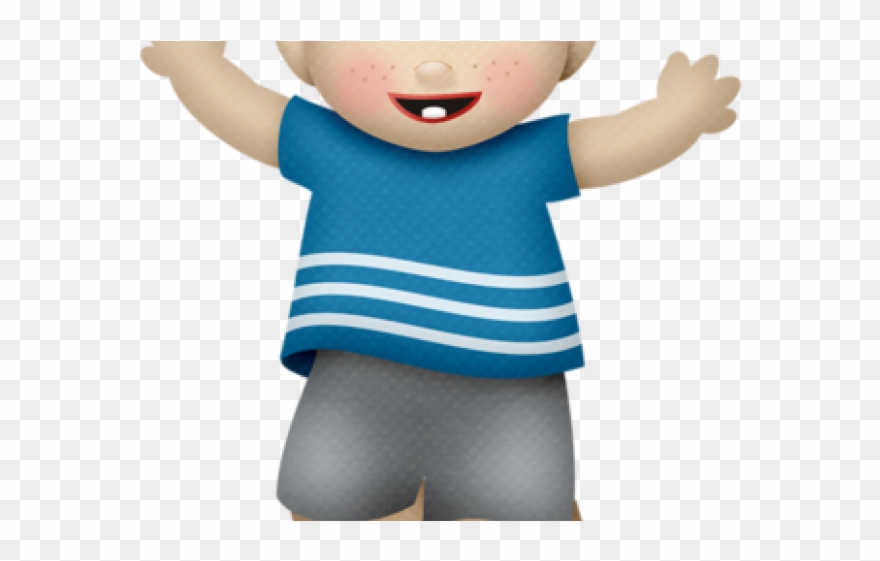 Jump Clipart Baby Boy - Boy Jumping Clipart Gif - Png Download