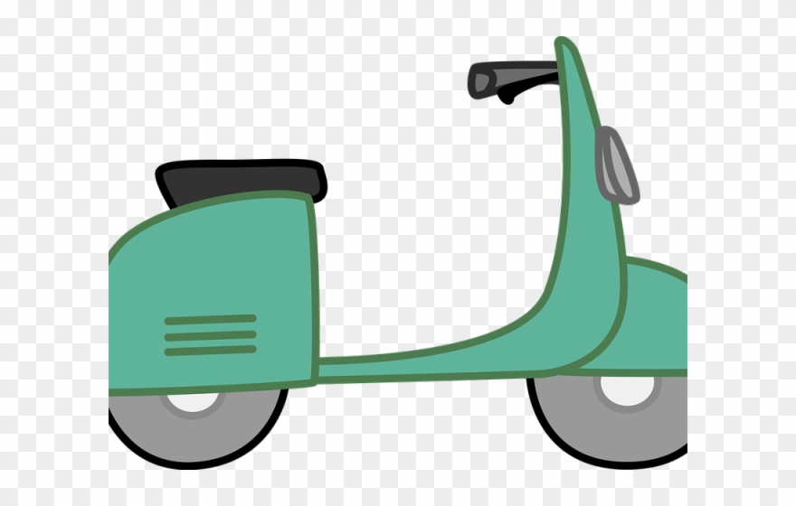 Scooter Clipart Moped - Png Download