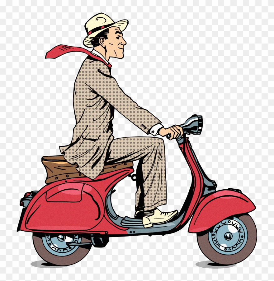 Bike - Vespa Clipart