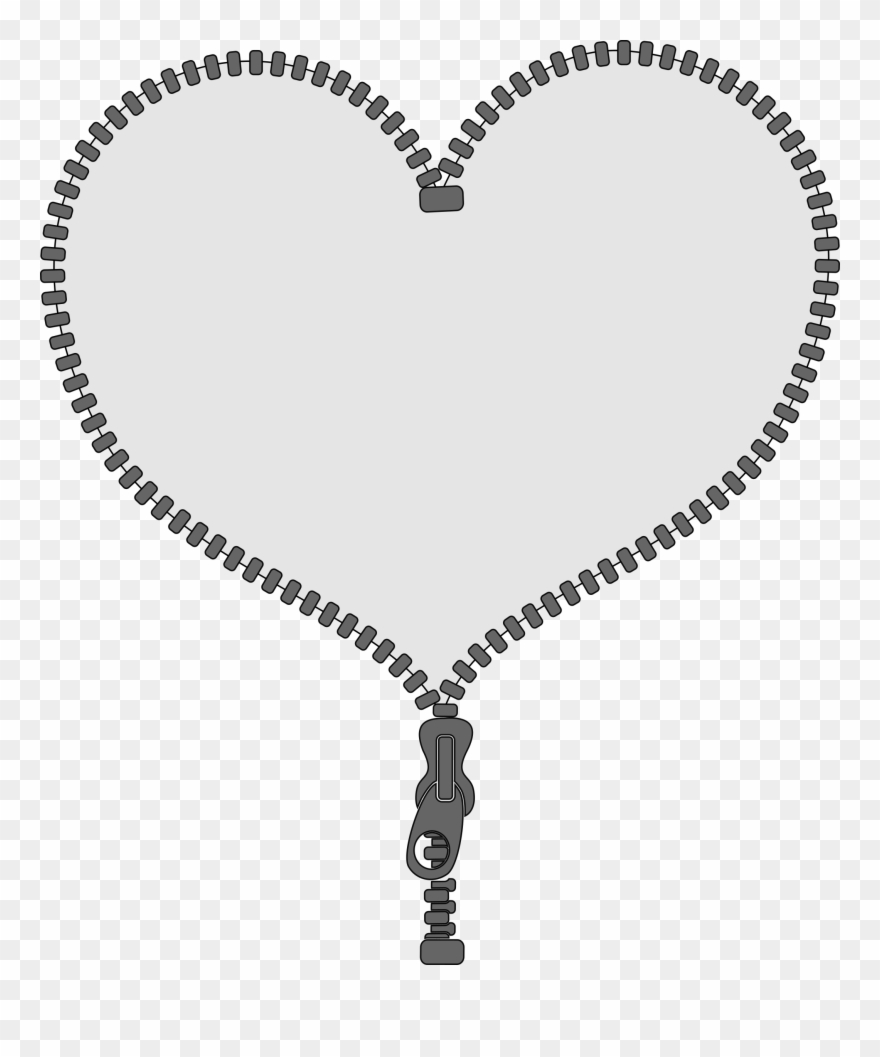 Unzip My Heart - Heart Clipart