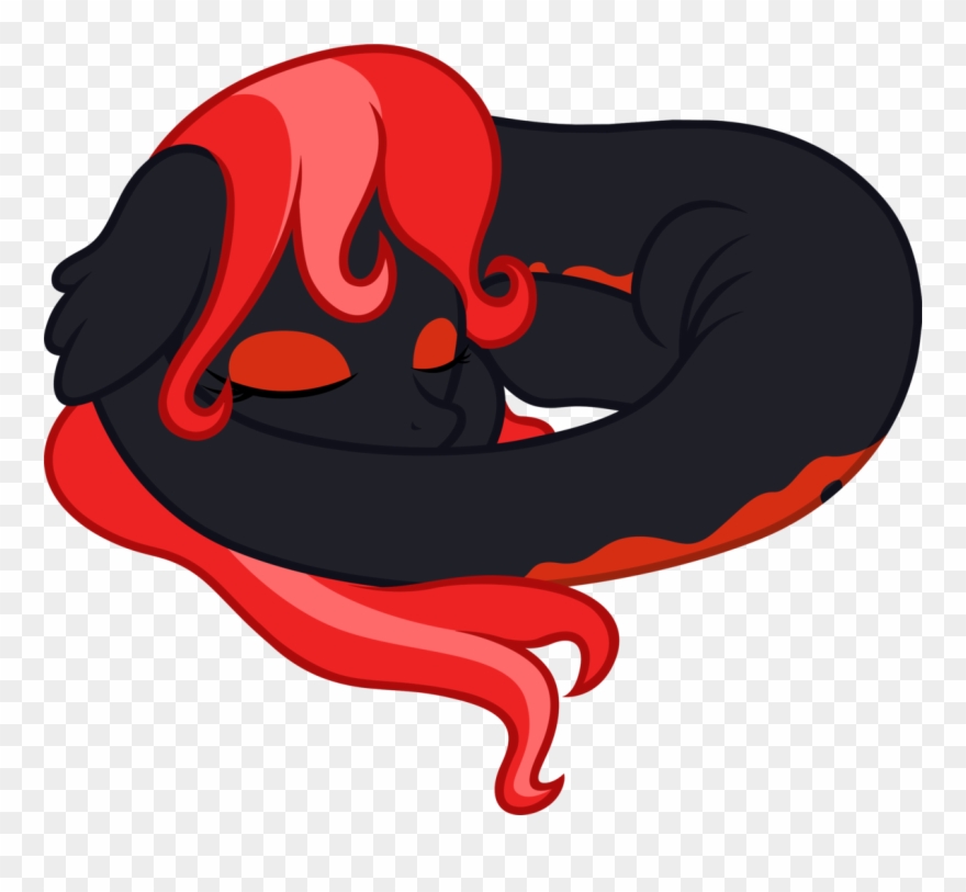 Badumsquish, Curled Up, Derpibooru Exclusive, Female, - Illustration Clipart