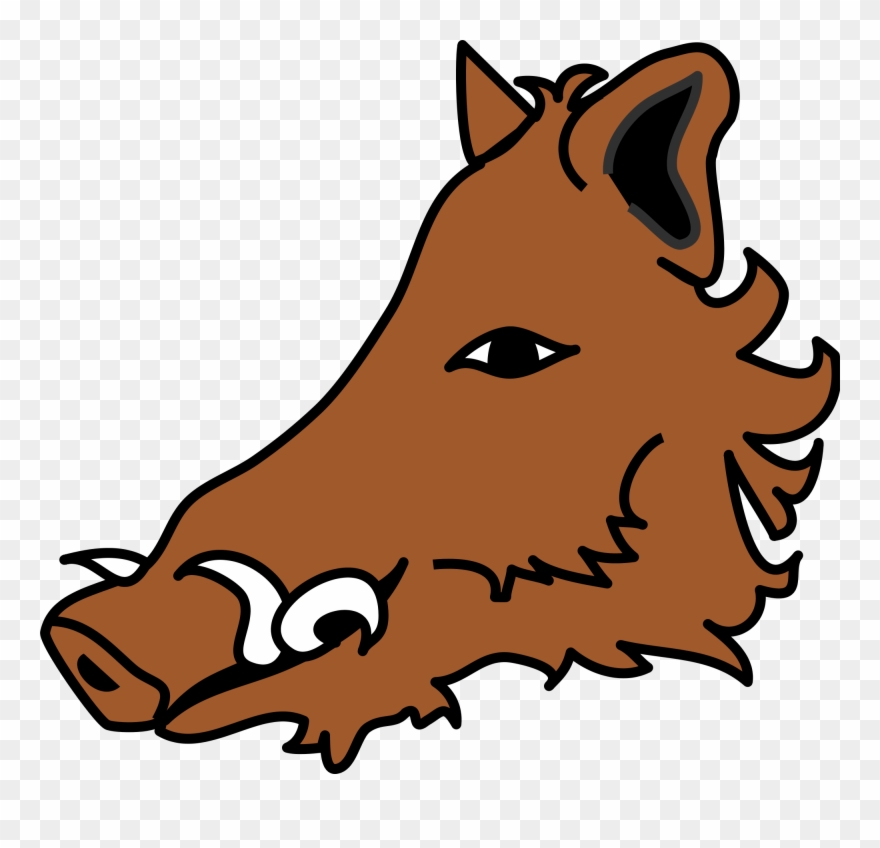 Open - Heraldique Hure Clipart