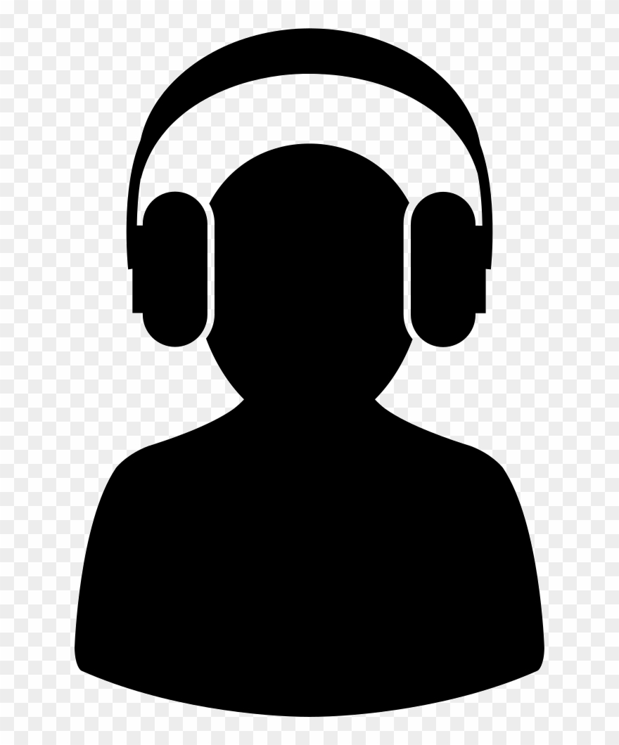 Png File - Silueta De Hombre Con Audifonos Clipart